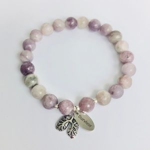 GEMSTONE | Lilac Jasper Lung Survivor Bracelet